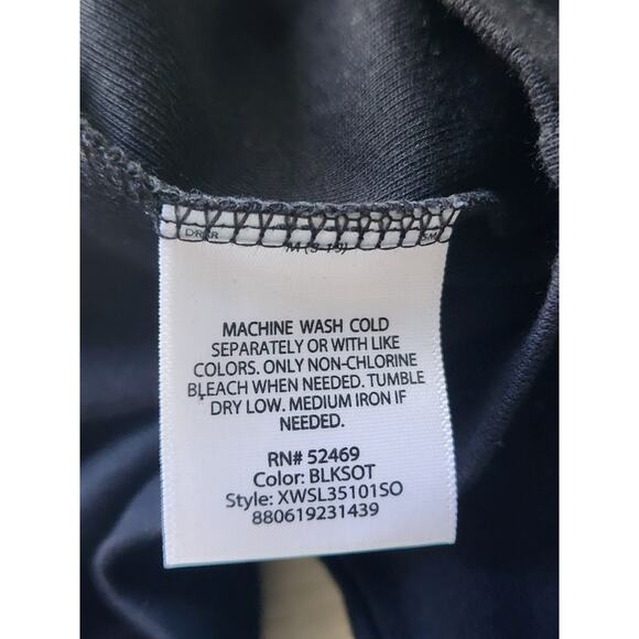 TOP/BLOUSE-WHITE STAG-Long Sleeve T-Style Top-Black-Scoop Neck-Size M (8-10) - Picture 5 of 11